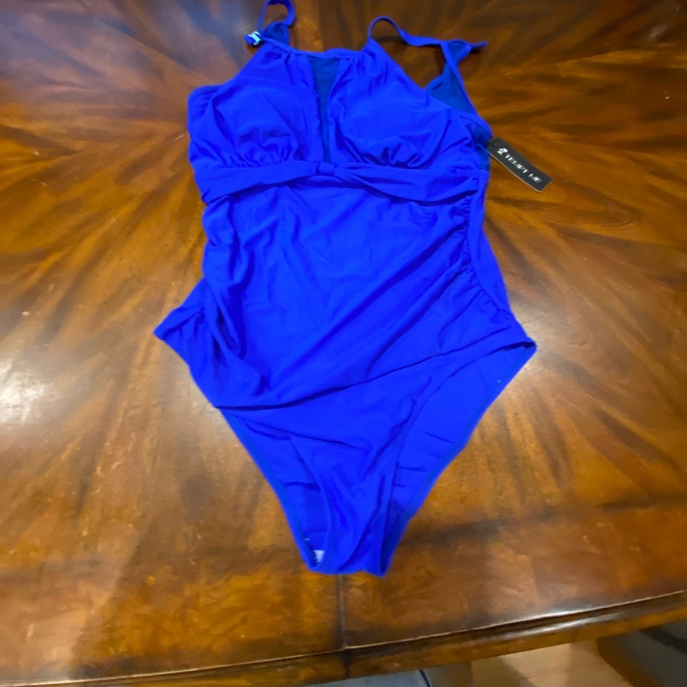 Royal Blue. One Piece Bathing Suit. Size large